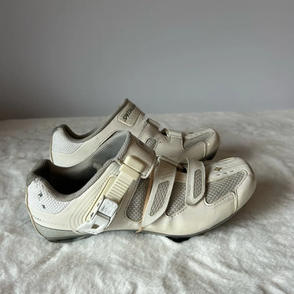 Specialized Torch Road Cycling Shoes Women 39.5 White Strap Lightweight